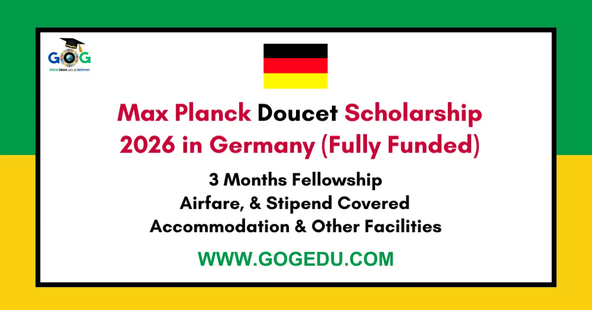 Max Planck Doucet Fellowship 2026 in Germany (Fully Funded)