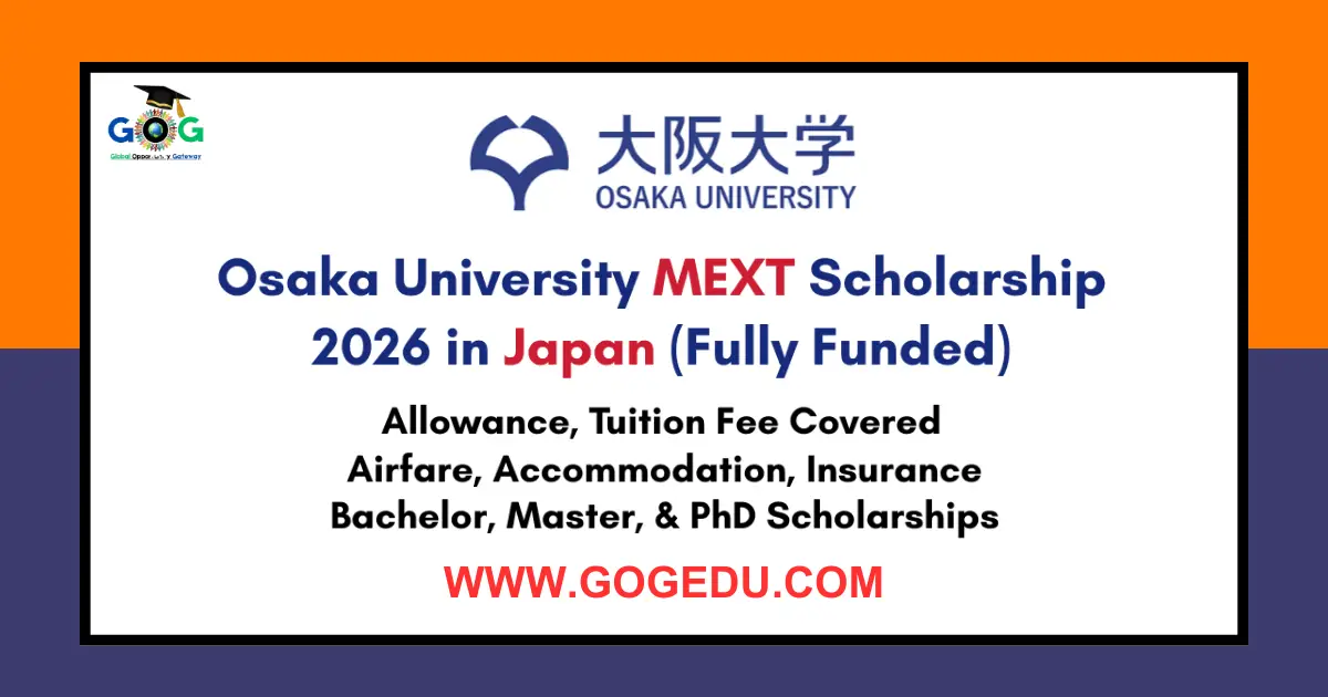 Osaka University MEXT Scholarship 2026