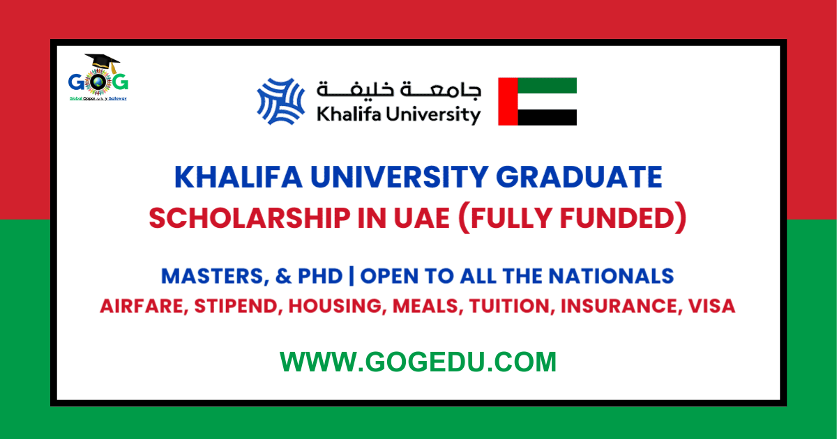 Khalifa University PhD Scholarship 2026 in UAE