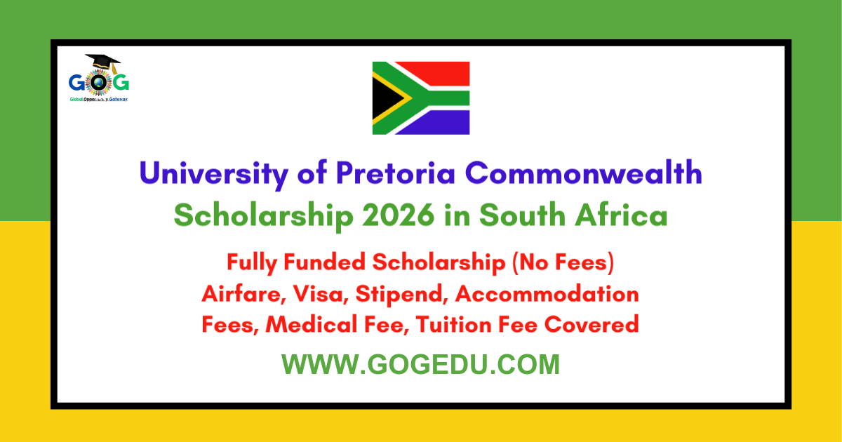 University of Pretoria Commonwealth Scholarship 2026 in South Africa